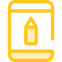 touch screen, mobile phone, cellphone, smartphone, technology, Communications Gold icon