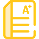 File, test, education, result, results, exam, Files And Folders Gold icon