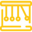 physics, Momentum, Newtons Cradle, Energy, education Gold icon