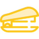 education, stapler, Tools And Utensils, School Material, Office Material Gold icon