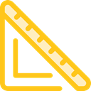 set square, Tools And Utensils, Edit Tools, Measuring, Drawing, measure, geometry, rulers Gold icon