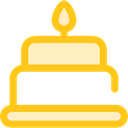 cake, food, Dessert, Celebration, Bakery, Birthday Cake, Food And Restaurant, Birthday And Party, birthday Gold icon