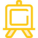 school, Class, Eraser, education, Blackboard Gold icon