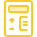 maths, Calculating, Technological, calculator, education, technology Gold icon