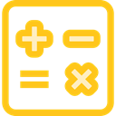 calculator, education, technology, maths, Calculating, Technological Gold icon