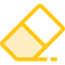 remove, Clean, erase, Eraser, education, Tools And Utensils Gold icon