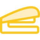 Office Material, education, stapler, Tools And Utensils, School Material Gold icon