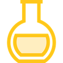 science, education, Chemistry, flask, chemical, Tools And Utensils, Test Tube, Flasks Gold icon