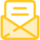 Email, envelope, Message, mail, Letter, Communications Gold icon