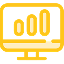 monitor, screen, Business, Stats, Laptop, Analytics, graphic, seo, Business And Finance, Seo And Web Gold icon