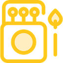fire, Flame, match, matches, Tools And Utensils, Energy, miscellaneous Gold icon