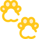 Cat, dog, pet, Animals, Pawprints Gold icon