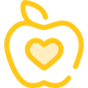 Apple, food, Fruit, organic, diet, vegetarian, vegan, Healthy Food, Food And Restaurant Gold icon