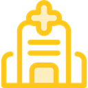 medical, hospital, buildings, urban, Health Clinic, Architectonic, Healthcare And Medical Gold icon