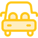 transportation, transport, vehicle, Automobile, Car Gold icon