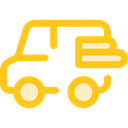 Car, transportation, transport, vehicle, van, Automobile Gold icon