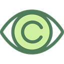 view, medical, interface, Eye, visible, Visibility, Healthcare And Medical DimGray icon