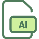 document, Ai, Extension, interface, file format, Files And Folders DimGray icon