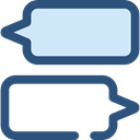 Conversation, Communications, Multimedia, Chat, Communication, speech bubble DarkSlateBlue icon