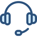 Headphones, Headset, Microphone, customer service, technology, electronics, earphones, Communications, Videocall Icon