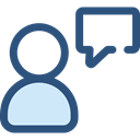 Chat, user, Avatar, Communications, transmitter Black icon