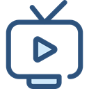 Tv, screen, television, antenna, old, technology, vintage, Communications Icon
