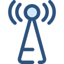 antenna, Communications, Wireless Connectivity, Wireless Internet Black icon