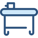 education, Chair, Classroom, Teacher Desk DarkSlateBlue icon