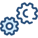 Gear, settings, configuration, ui, cogwheel, Tools And Utensils DarkSlateBlue icon