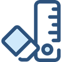 ruler, Eraser, education, writing, School Materials, Tools And Utensils DarkSlateBlue icon