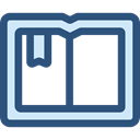 Agenda, interface, education, Book, open, bookmark, Address book, Notebook, Business DarkSlateBlue icon