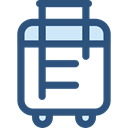 travel, transport, luggage, baggage, trolley DarkSlateBlue icon