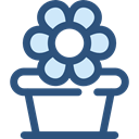 Flower, nature, garden, pot, blossom, Botanical DarkSlateBlue icon