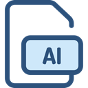 document, Ai, Extension, interface, file format, Files And Folders DarkSlateBlue icon