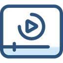 Play button, technology, Streaming, video player, video play, Multimedia Option, Multimedia Player, Music And Multimedia DarkSlateBlue icon