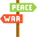 Direction, war, Peace, Signaling, Panel, Pointer Black icon