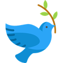 bird, Peace, Animals, dove, pigeon DodgerBlue icon