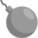 Bomb, explosive, miscellaneous, weapons, Detonation, Terrorism DarkGray icon