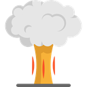 Bomb, explosive, miscellaneous, nuclear, Explosion Gainsboro icon