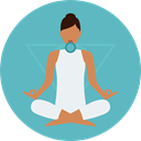 Yoga, exercise, meditation, pilates, Relaxing, Poses, Lotus Position, Sports And Competition MediumAquamarine icon