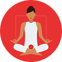 Poses, Lotus Position, Sports And Competition, exercise, meditation, pilates, Relaxing, Yoga Crimson icon