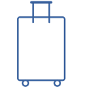 Briefcase, Bag, case, suitcase, luggage, baggage, suitcase on wheels Black icon