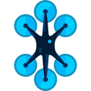 transportation, transport, fly, Remote control, drone Black icon