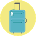 Tools And Utensils, suitcase, travel, luggage, baggage, travelling Khaki icon