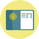 identification, passport, travel, technology, document, Identity Khaki icon