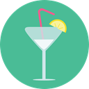 straw, Alcoholic Drinks, Food And Restaurant, cocktail, leisure, drinking, party, Alcohol, food CadetBlue icon