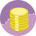 Commerce And Shopping, Cash, stack, Currency, Business And Finance, Business, Change, Money, Coins RosyBrown icon