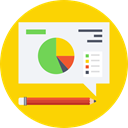 Presentation, Business, statistics, graphic, marketing, finances, financial, chart Icon