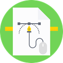 interface, Seo And Web, document, File, Mouse, Device, Page, Business YellowGreen icon