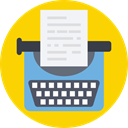 Page, typewriter, writing, sheet, Tools And Utensils, Writing Tool Gold icon